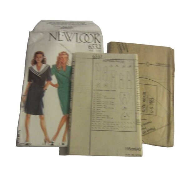 Vintage Women New Look Sewing Pattern 6532 Dress 6-18 - Picture 3 of 6